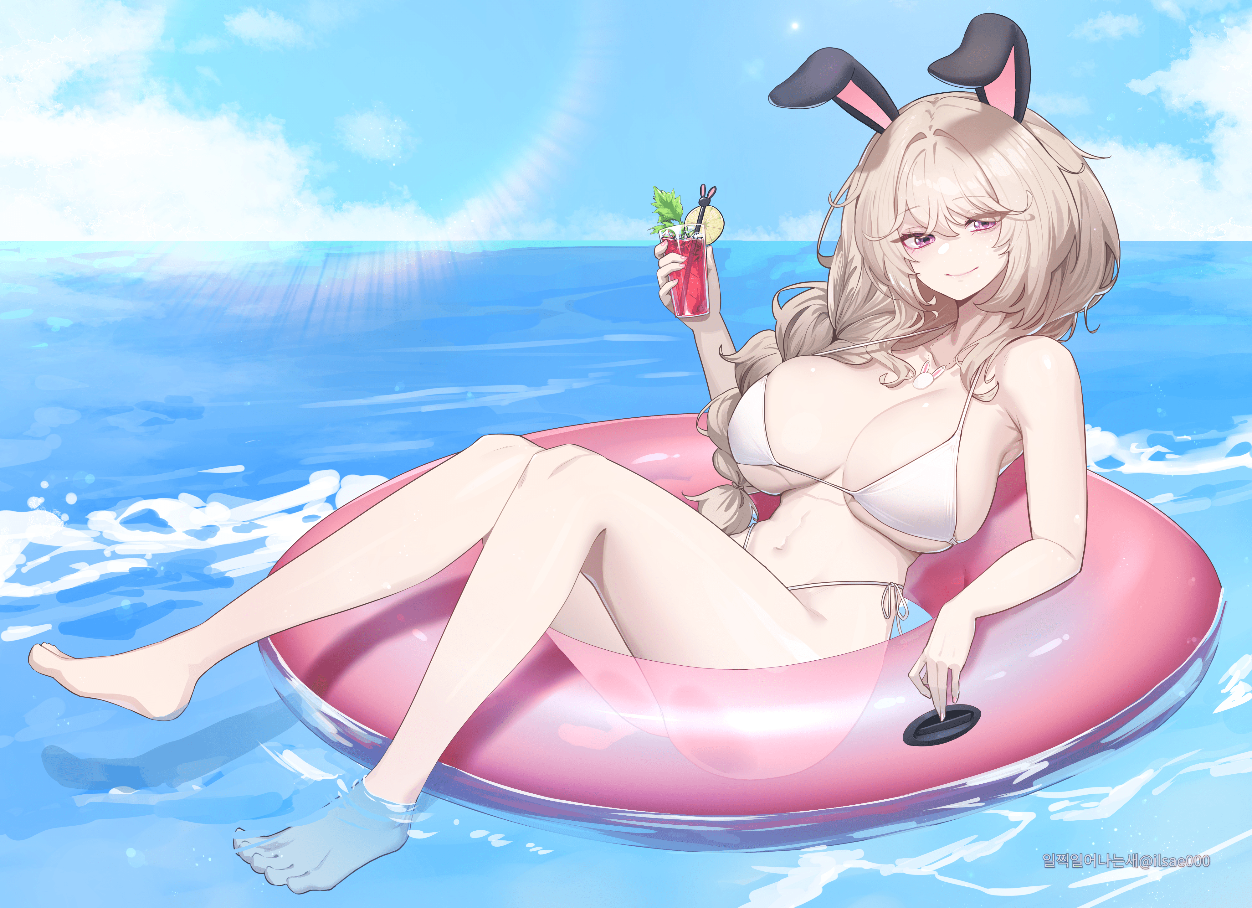 쁘밍님 비키니 일러스트