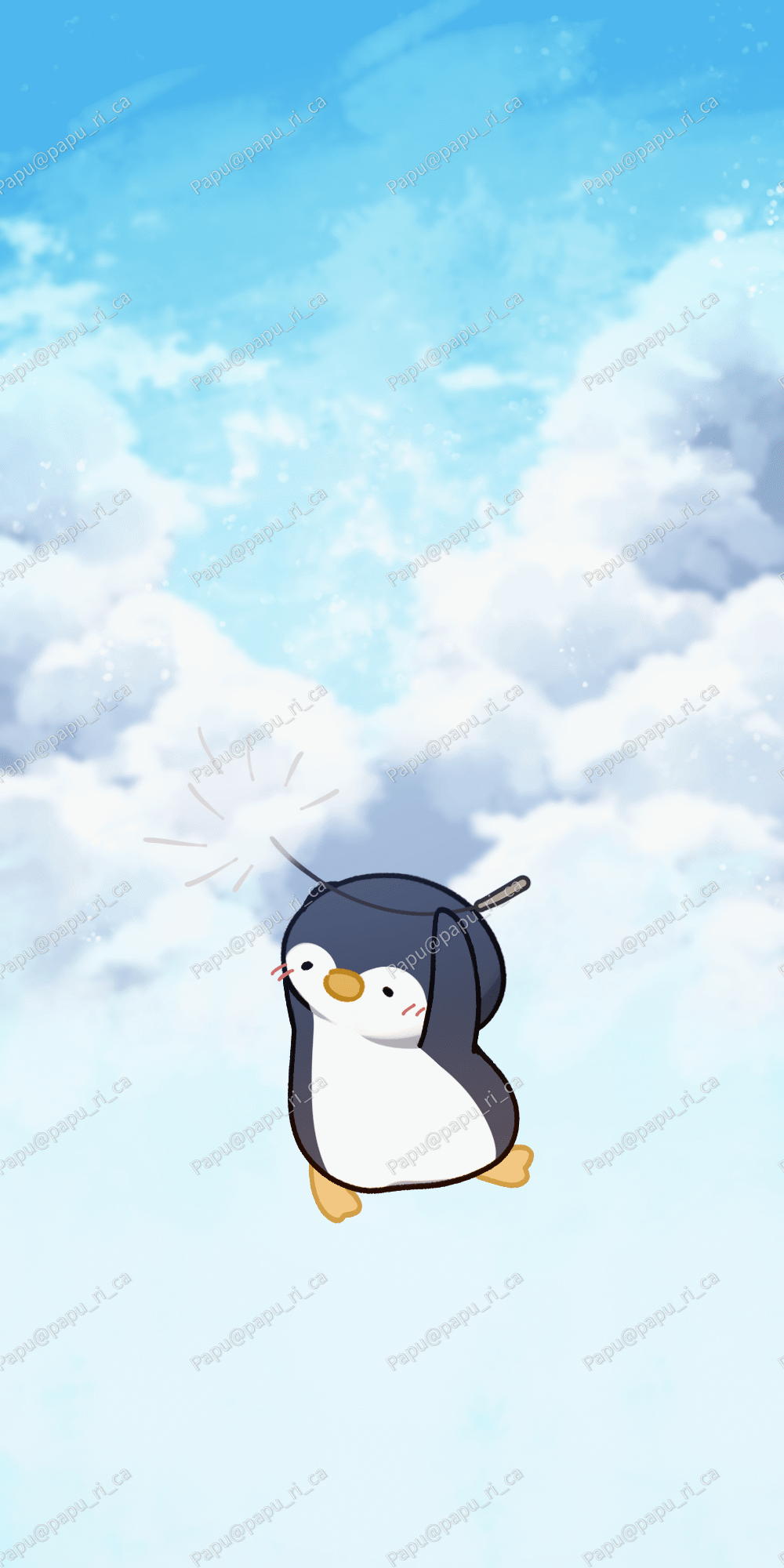 민들레 펭귄 배경화면